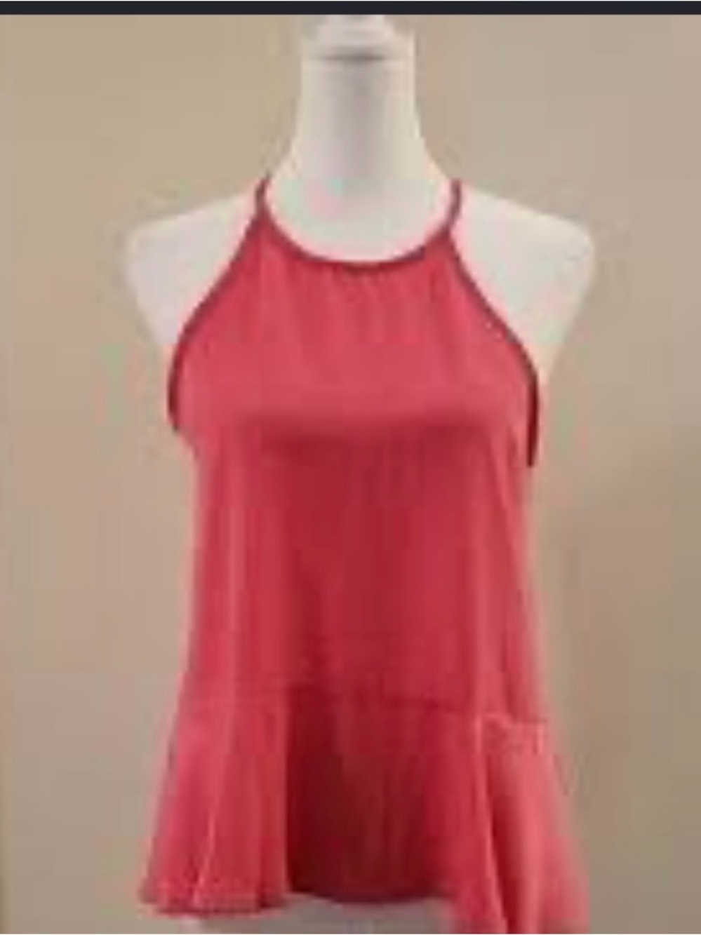 Soprano Coral-Pink Halter Tank Top